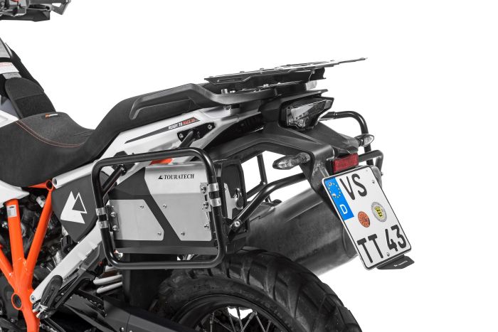 Stainless steel pannier rack black for KTM 1290 Super Adventure S R 2021 Touratech Australia Online shop for motorbike accessories