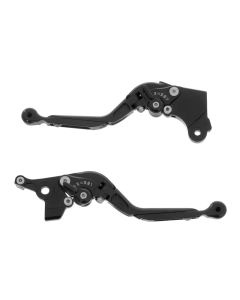 Folding brake lever + clutch lever set, black, for BBMW R1200GS/GSA up to 2009, R1200R up to 2014, R1200S, R1200ST road legal
