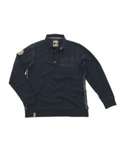 Polo long-sleeve "1990", men, blue, size L